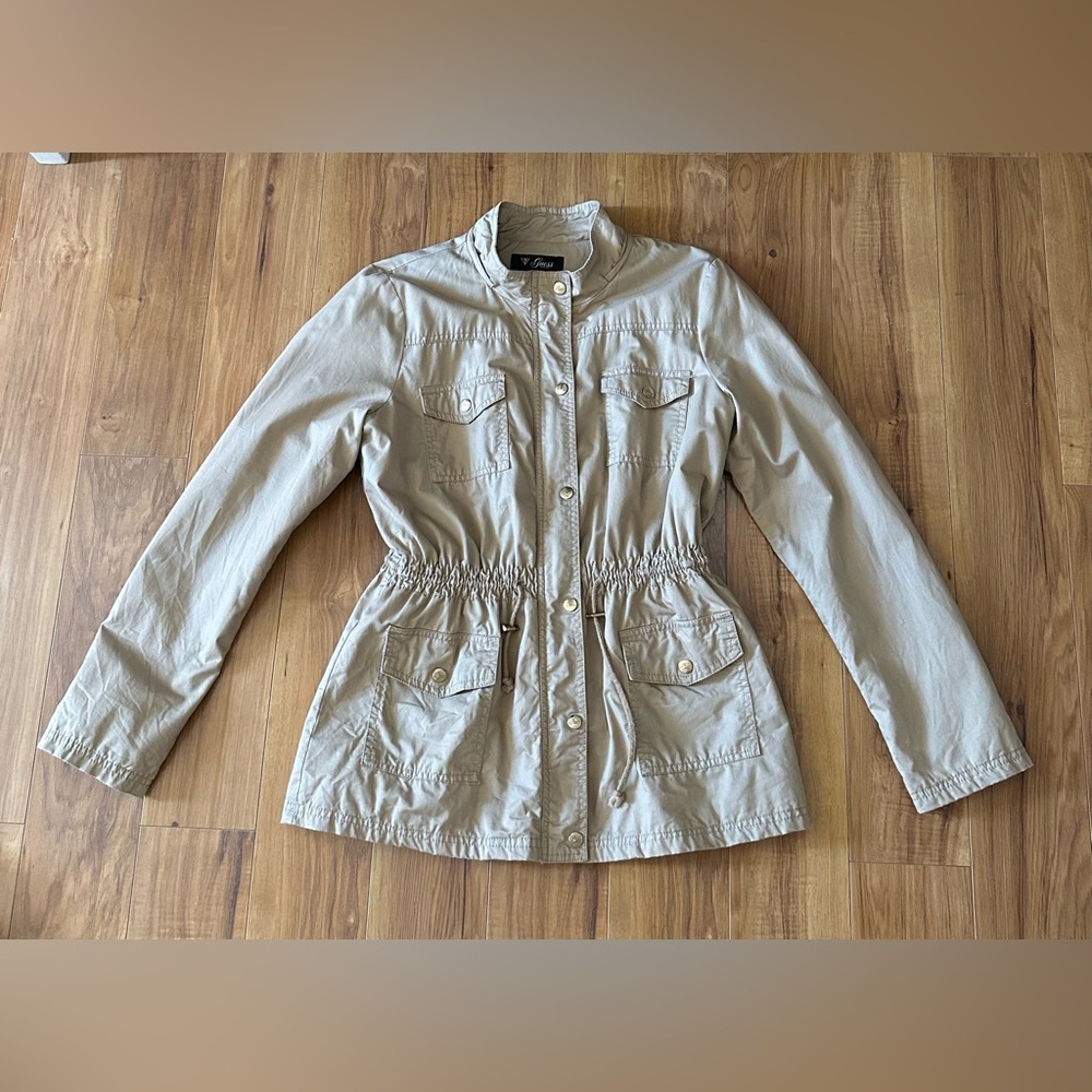 Vintage Guess Beige Utility Style Jacket - Picture 7 of 15